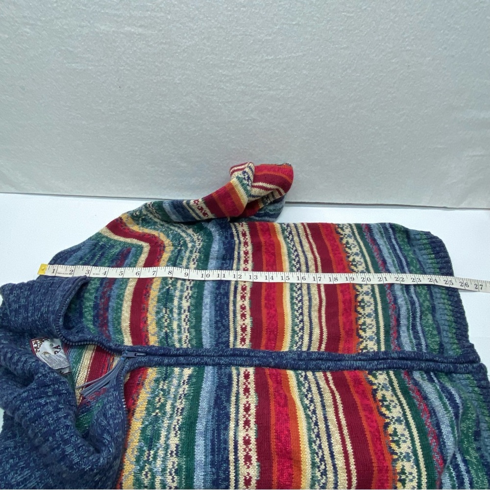 Vintage Tiara International Large Multicolor Knit Zip-Up Sweater/Cardigan READ - Picture 8 of 10